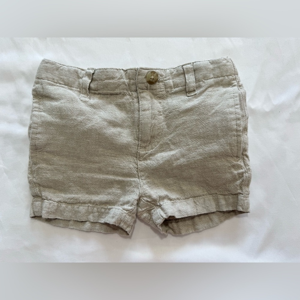 CLASS CLUB BOYS LINEN BLEND BEIGE SHORTS. MODERN FIT SIZE 3